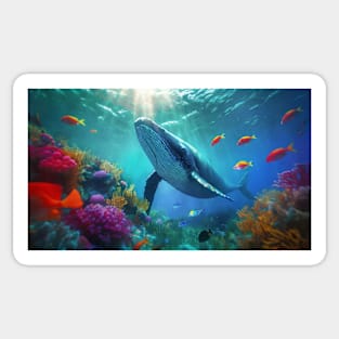 Ocean underwater scene Sticker